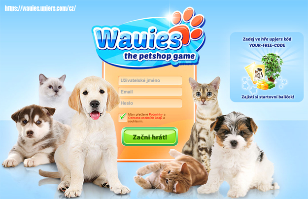 Free to play online hra Wauies petshop registrace zdarma